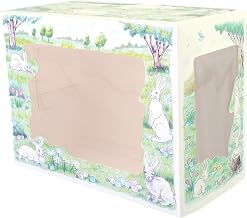 SOUTHERN CHAMPION TRAY 2491 Paperboard Bunny Window Bakery Box with Push Lock Bottom and Cake Pad, 7-1/2" Length x 5" Width x 10" Height (Case of 100)