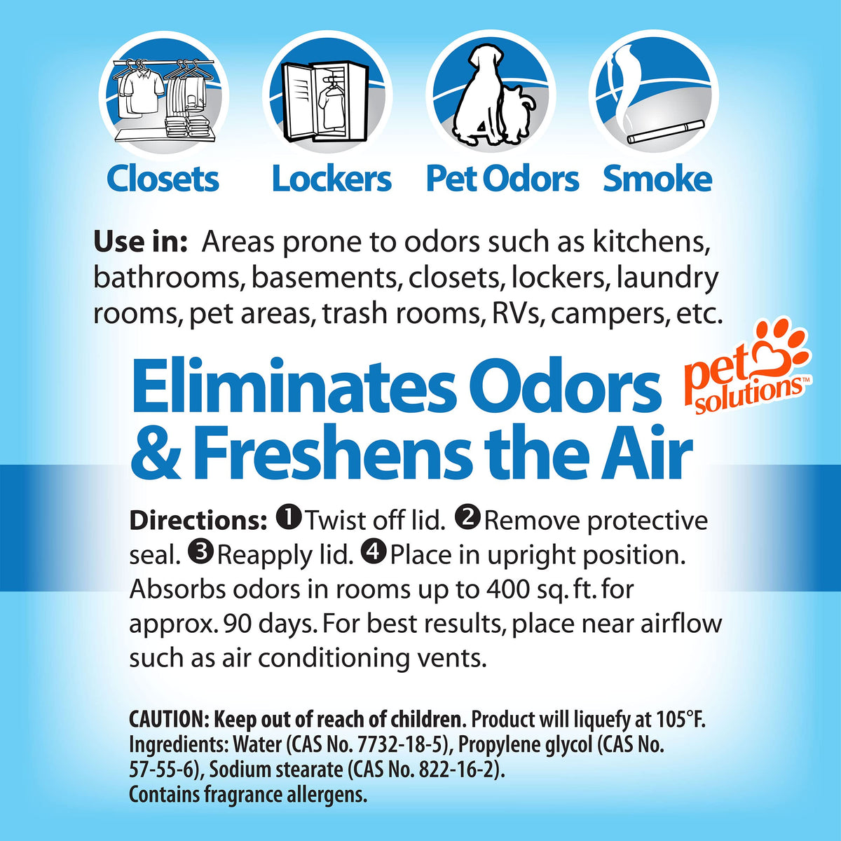 Solid Odor Absorber Eliminator by OdoBan – 14 Ounce (Pack of 1), Linen, White, Model 9735C61-14Z12