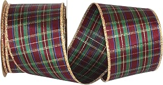Reliant Ribbon Mcsweeny Plaid Wired Edge Ribbon, 2-1/2 Inch X 10 Yards, Multi