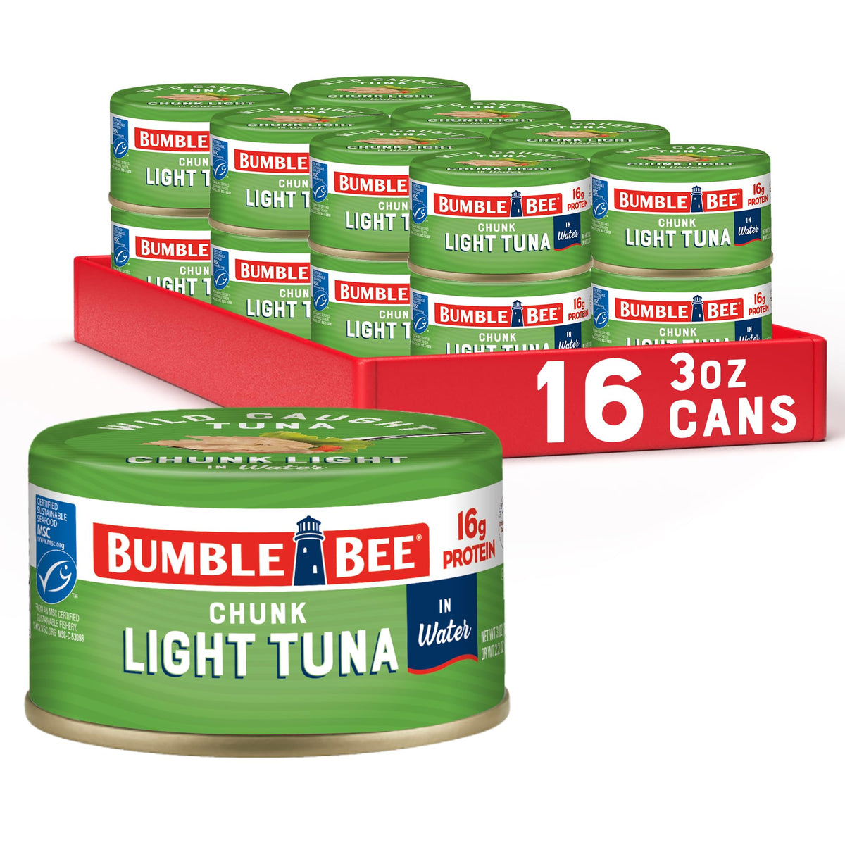 Bumble Bee Original / 3 Ounce (Pack of 16) / 16 Tuna Fish