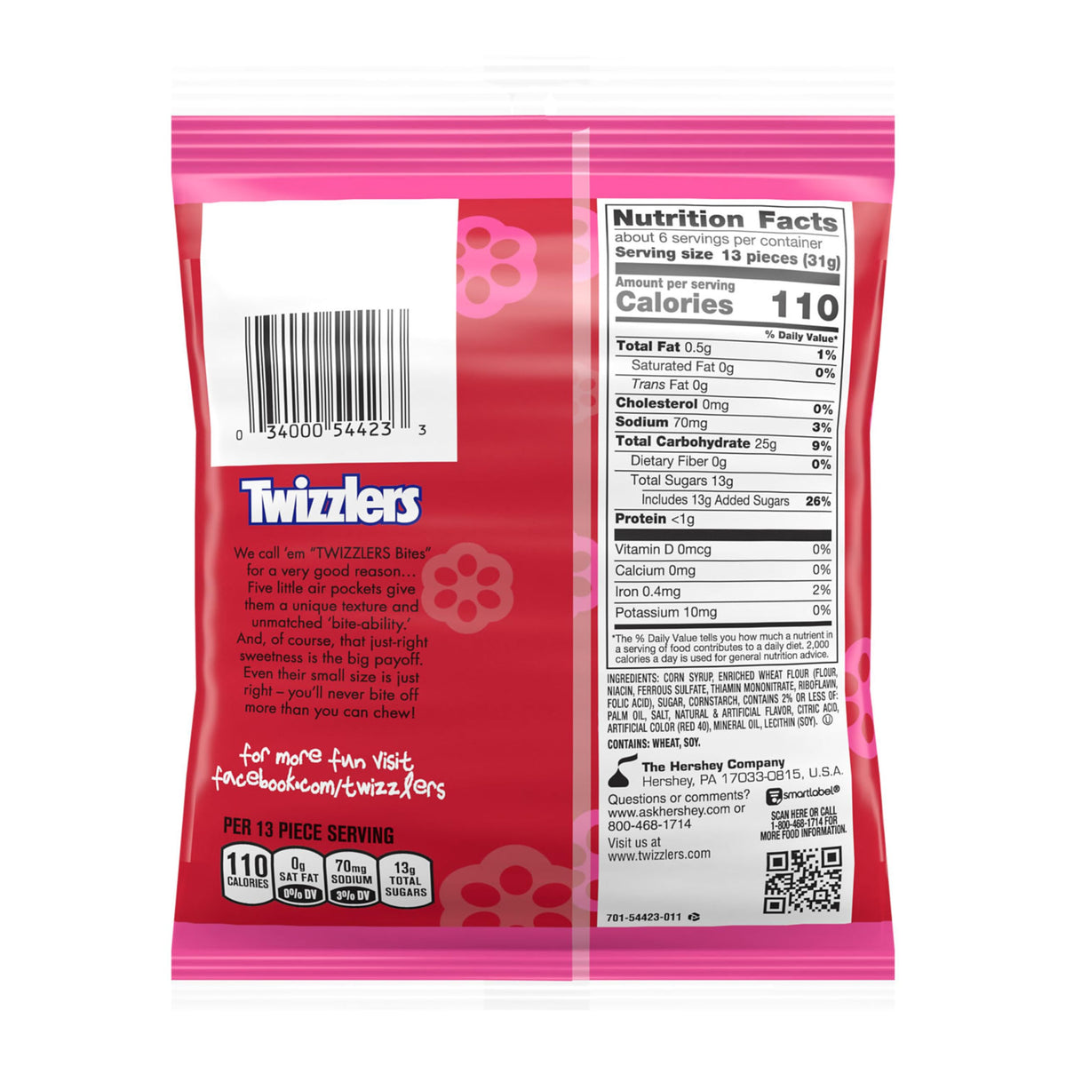 Twizzlers Cherry / 7 Ounce (Pack of 12) / Cherry Bites, 7 Ounce Packet (Pack of 12) Licorice