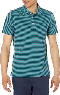 Brooks Brothers Men's Cotton Jersey Feeder Stripe Short Sleeve Polo