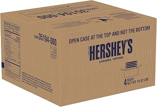 HERSHEY'S Caramel Topping, Baking, Bulk, 16.62 lbs Pouches (4 Count)