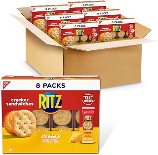 Ritz Cheese Sandwich Crackers, Lunch Snacks, 48 Snack Packs
