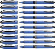 Schneider One Hybrid C Rollerball Pen, 0.5 mm Hybrid Conical Tip, Light Blue Barrel, Black Ink, Box of 10 Pens (183201)