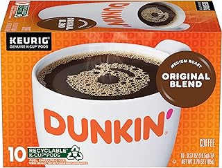 Dunkin' Dunkin’ Original Blend Medium Roast Coffee, Keurig K-Cup Pods, 10 Count Box