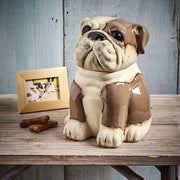 Ceramic Bull Dog Canister by KALALOU – One Size, Ceramic, Ceramic (beige), Model CDV1766