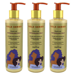Gold Series Leave-In Detangling Milk 7.6 Ounce (Pack of 3) by Pantene – 7.6 Fl Oz (Pack of 3), Pack of 3, Model 18362