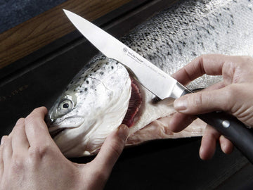 Classic IKON 8" Carving Knife by Wüsthof – 8", High Carbon Stainless Steel, Black, Model 1040330720