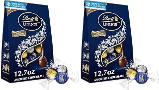 Lindt LINDOR Assorted Dark Chocolate Candy Truffles, 12.7 oz. Bag (Pack of 2)