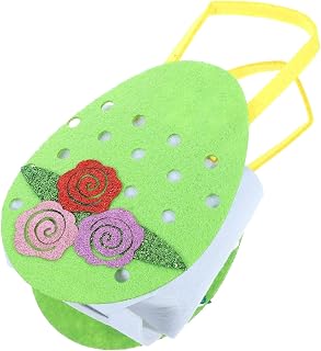 Hemobllo Easter Egg Handheld Bag, Non Woven Candy Tote Green | Portable Design, Lightweight Carry, Rational Capacity for Cookies and Eggs