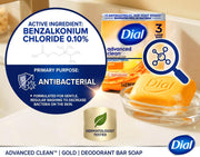 12402 4 oz. Gold Dial Antibacterial Soap Bars – 4 Ounce (Pack of 3), Model 2410
