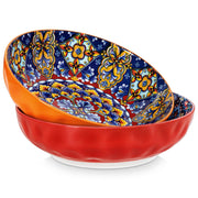 Vancasso Serving Bowls, 78 Oz Large Set of 2, Red