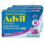 Advil 24 Count (Pack of 3) / Ibuprofen / 3 Ibuprofen