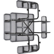 46" Square Picnic Table by Global Industrial – Perforated Metal, Grey, Model 694551GY