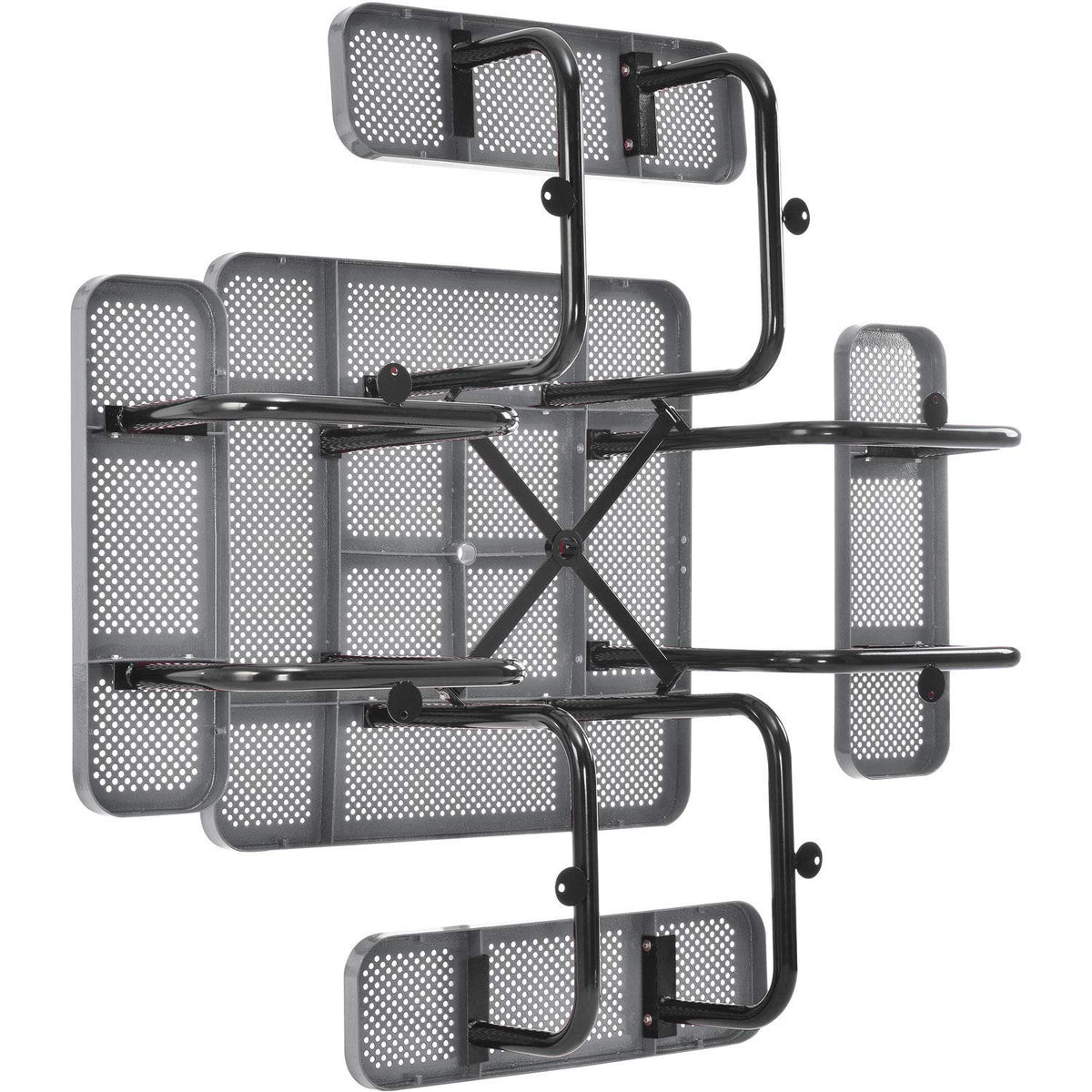 46" Square Picnic Table by Global Industrial – Perforated Metal, Grey, Model 694551GY
