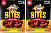 Slim Jim Bites, Original Bite-Sized Smoked Sausage Snacks, 3.75 oz (Pack of 2)