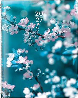 Rediform Brownline® 2027 Essential Monthly Planner, 14 Months, December 2026 to January 2028, Twin-Wire Binding, 11" x 8.5", Nature - Cherry Blossoms (CB1262G.03)