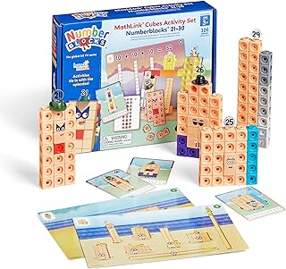 hand2mind MathLink Cubes Numberblocks 21-30 Activity Set, Ages 3+