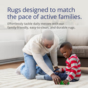 Beige Area Rug - 4' x 6' - Living Room & Bedroom - Abstract Stripe Design - Indoor Use - Easy to Clean by Abani – 4' x 6', Polypropylene, Beige