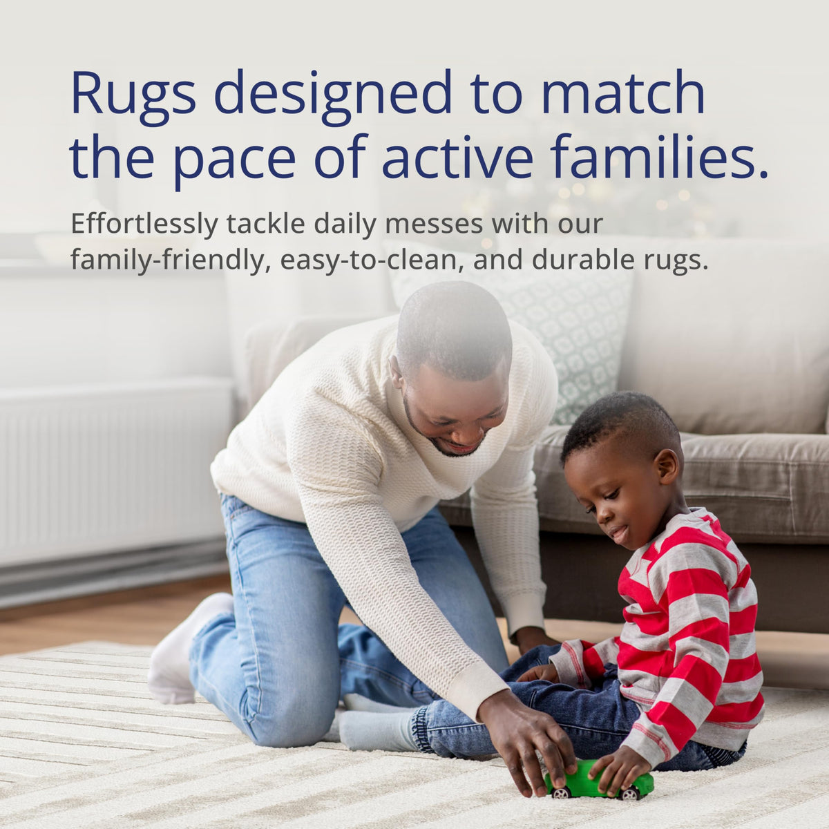 Beige Area Rug - 4' x 6' - Living Room & Bedroom - Abstract Stripe Design - Indoor Use - Easy to Clean by Abani – 4' x 6', Polypropylene, Beige