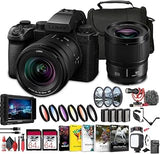 Panasonic Lumix S5 IIX Mirrorless Camera with 20-60mm and 50mm Lenses Kit (DCS5M2XW/W) + 4K Monitor + 2 x 64GB Memory Card + Filter Kit + Color Filter Kit + Corel Photo Software + More