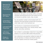 Presidential Rocking Chair in White by Polywood – Oversized, Plastic, White, Model R100WH