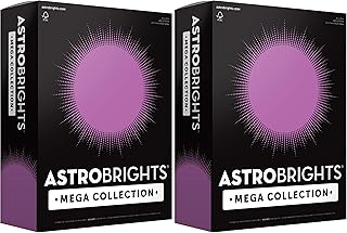 Astrobrights Mega Collection, Colored Cardstock, Bright Purple, 320 Sheets, 65 lb/176 gsm, 8.5" x 11" - MORE SHEETS! (91697) (Pack of 2)