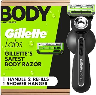 Gillette Labs Body + Intimate Razor For Men, Handle + 2 Blade Refills