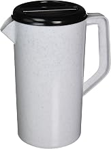 TableCraft 144GRT Plastic 2.5 Quart Pitcher with Black Lid