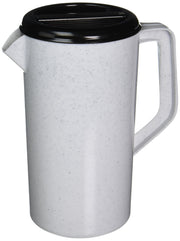Plastic 2.5 Quart Pitcher with Black Lid by Tablecraft – 80 Ounces, 2.5 quarts, Plastic, Black, Model 144GRT
