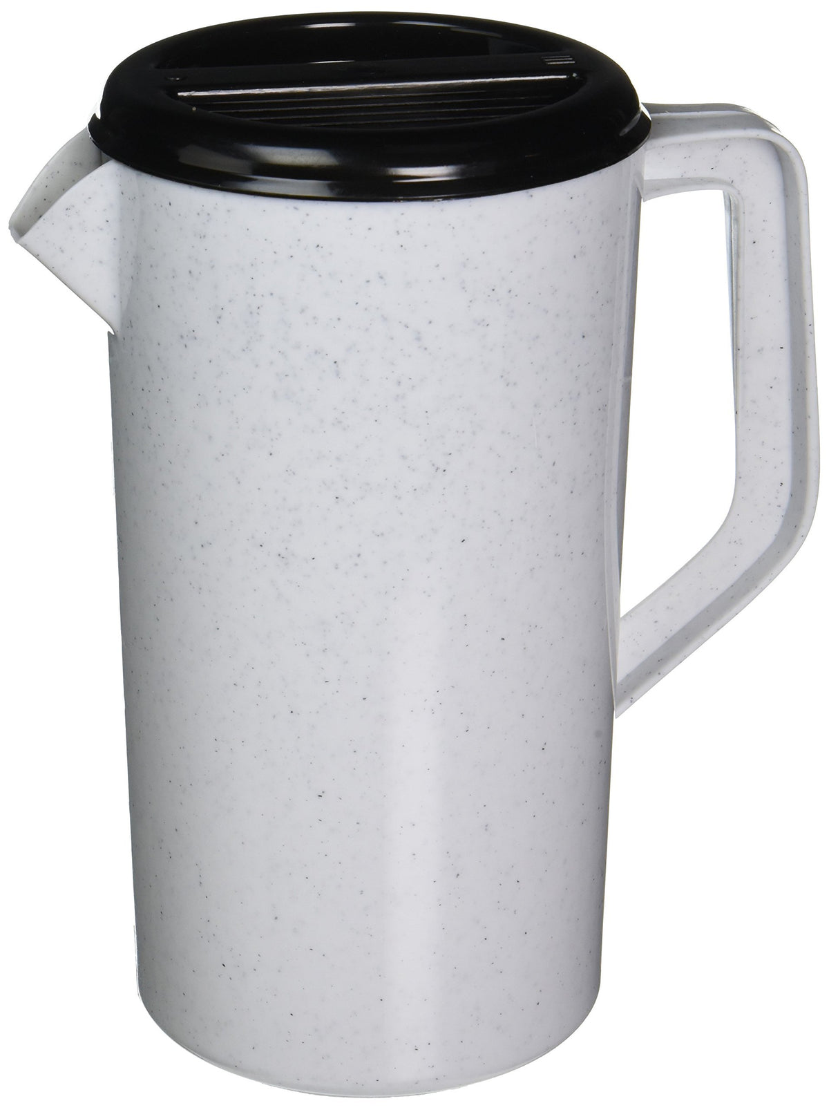 Plastic 2.5 Quart Pitcher with Black Lid by Tablecraft – 80 Ounces, 2.5 quarts, Plastic, Black, Model 144GRT