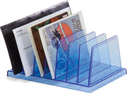 Blue Glacier Standard Sorter by Officemate – 5 x 8.25 x 25 inches, 7 unknown_modifier, Plastic, Transparent Blue, Model 23214