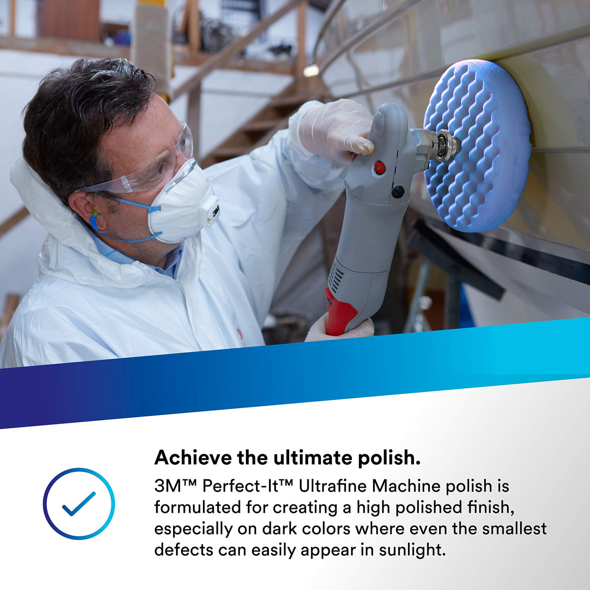 Perfect-It Ultrafine Machine Polish by 3M – 1 Quart, Mixed, Blue, Model 06068