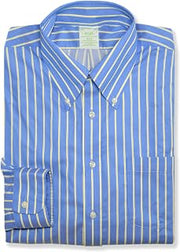 Brooks Brothers Mens Slim Fit Supima Cotton Mixed Stripes Pocket Shirt,