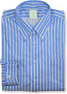 Brooks Brothers Mens Slim Fit Supima Cotton Mixed Stripes Pocket Shirt,