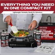 Chef Master Stove & 4 Fuel Canisters Camping Stoves