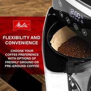 ® Aroma Fresh™ Plus 10-Cup Automatic Drip by Melitta – 10 cups, Stainless Steel, Stainless and Black