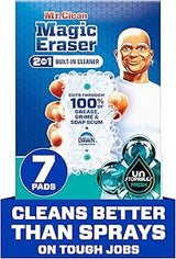 Mr. Clean Magic Eraser Foaming Sponge, All Purpose Cleaner, Dawn Cleaning Power, Wall, Sneaker, Oven Cleaner, Kitchen, Bathroom, Shower Cleaning Supplies, Scrubber, Ultra Foamy, 7ct