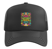 San Antonio Fiesta City Fiesta San Antonio Cinco de Mayo Trucker Hat with Adjustable Mesh Back by San Antonio City Fiesta Cinco de Mayo Mexican – Polyester, Black