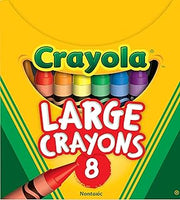 Crayola Large Crayons - Assorted (8 Count), Giant Crayons for Kids & Toddlers, Ages 2+