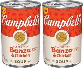 Campbell's Condensed Banza Chickpea Pasta and Chicken Soup, 10.75 Oz Can (Pack of 2)