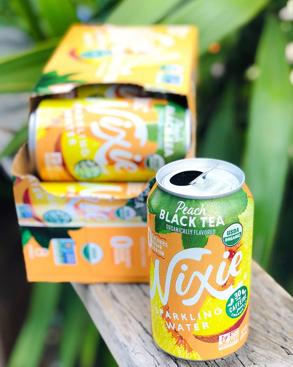 Nixie Peach Black Tea / 12 Fl Oz (Pack of 24) / 1 Carbonated Water
