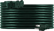 PHILIPS 25 Ft Outdoor Extension Cord, 3 Outlet Block | Use in Garage, Shed, Office or Home, Green, SPS1037GF/27
