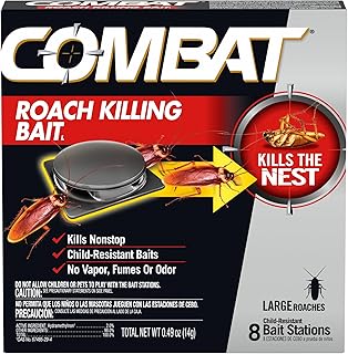 Combat Roach Killing Bait Stations, Large Roaches, Kills the Nest, 8 Count
