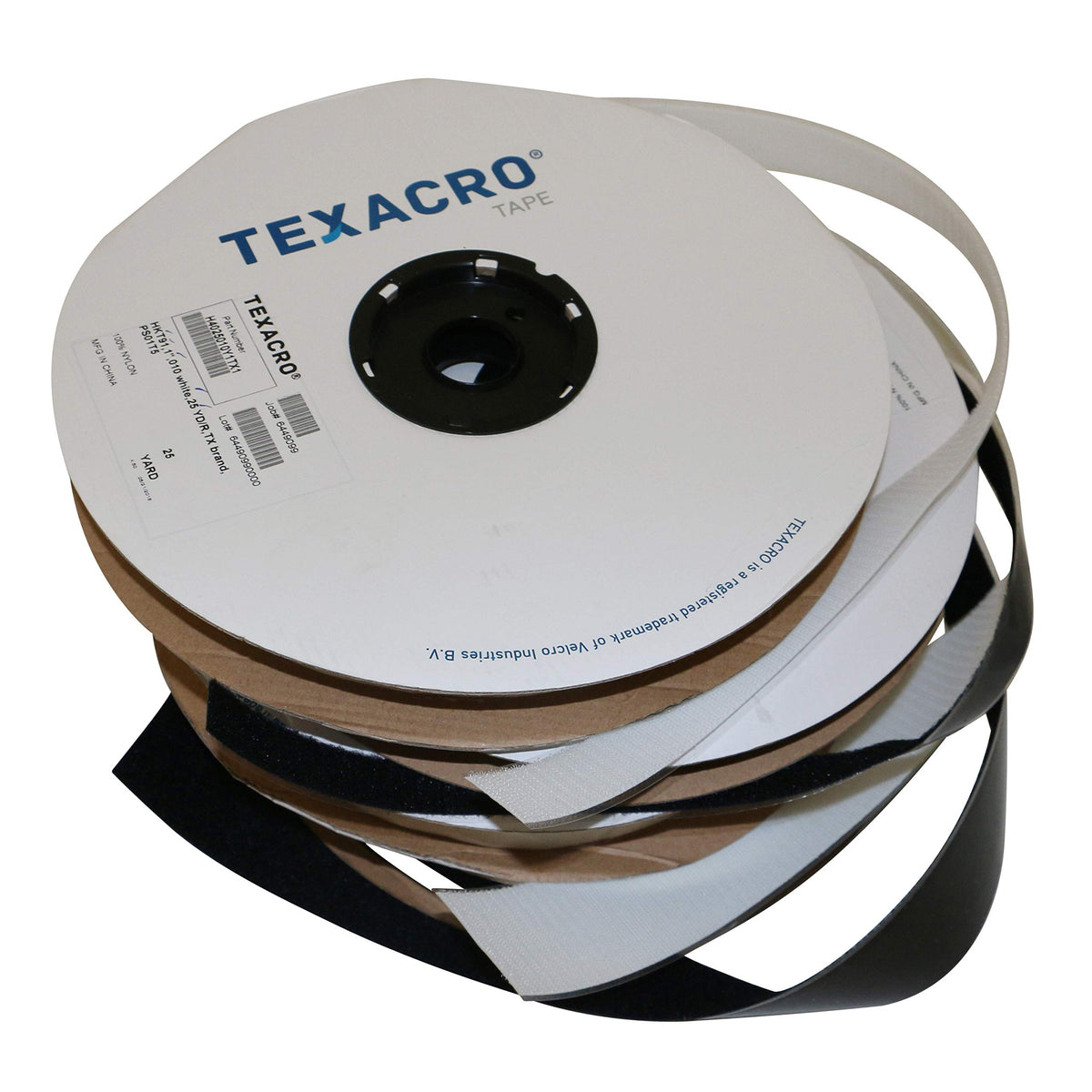 Velcro USA 70/71 TEXACRO Adhesive-Backed Hook-Side Only: 1" x 75 ft. Hook-side only by VELCRO Brand – 1 in. x 25 yds. (hook-only), Nylon, White, Model HOOK 70/WI125