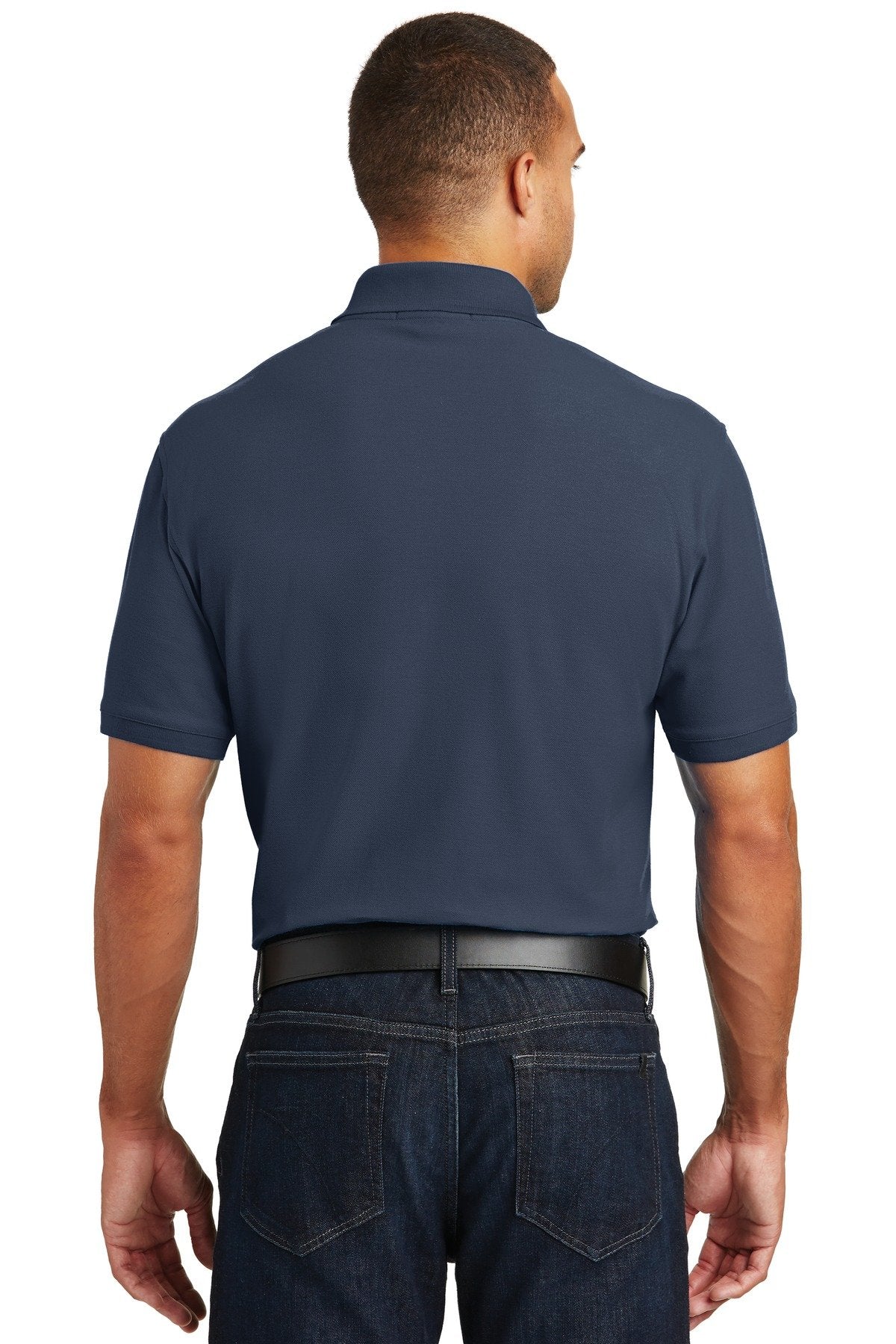 Unisex Core Classic Pique Pocket Polo by Port Authority – X-Large, Cotton, River Blue Navy, Model 1145275