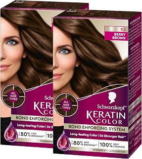 Schwarzkopf Keratin Color® 5.3 Berry Brown Permanent Hair Dye (Pack of 2)