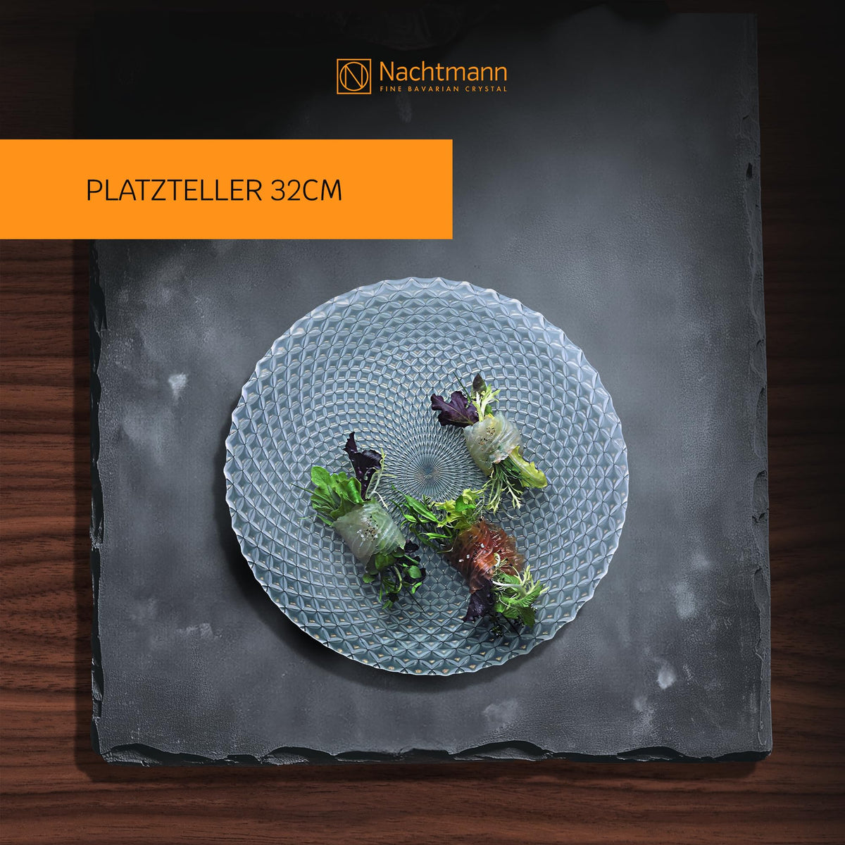Platzteller Rumba 32cm 2er Set by by Nachtmann – Large, 300 milliliters, Glass, Transparent, Model 0089995-0