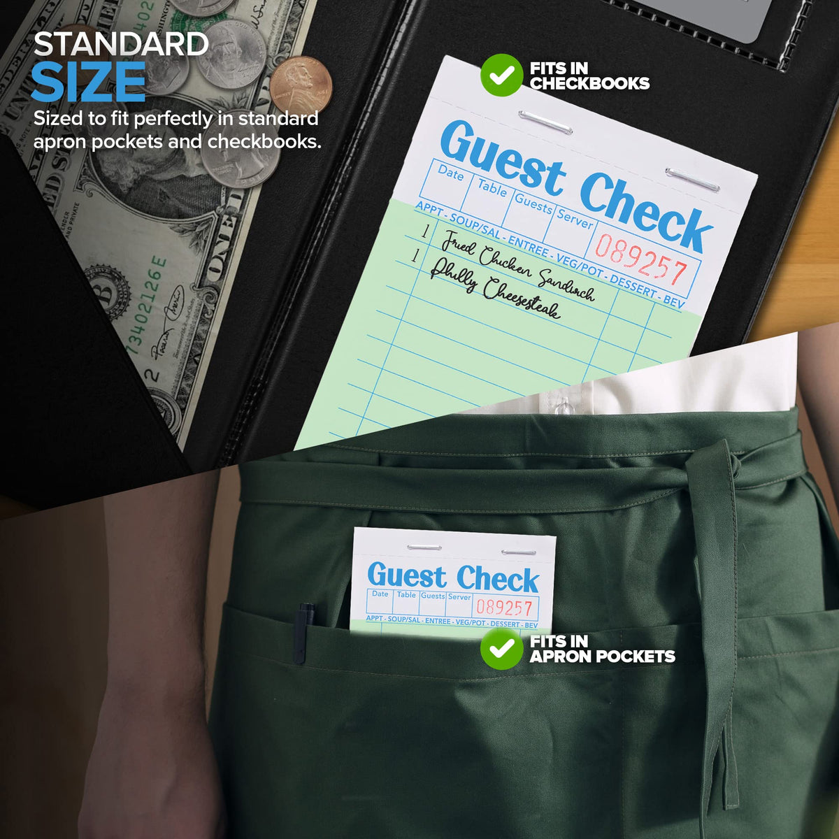 Stock Your Home 20 Pack / Green / 1 Guest Checks